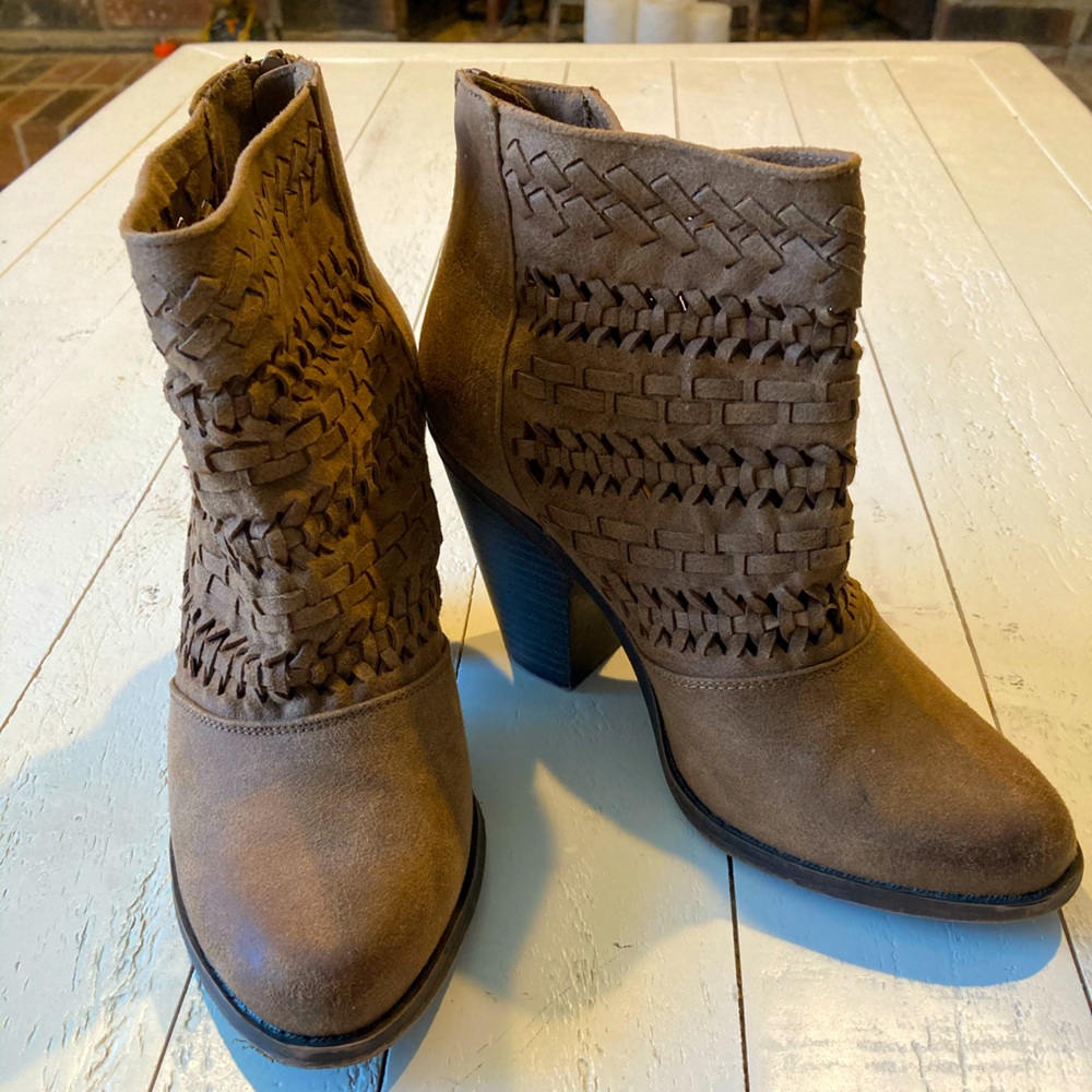 Fergalicious Suede ankle booties